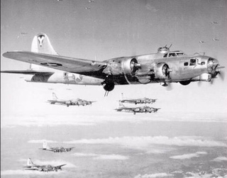 Bombers of the 463rd Bomb Group in Formation